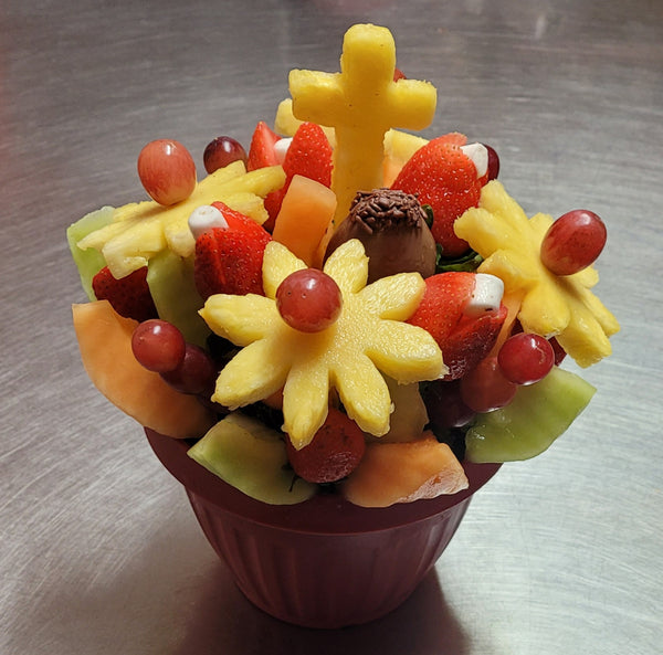 Sympathy Easy Pickins edible fruit arrangement 40. blooming_