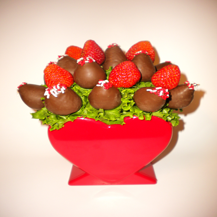Open Valentines  Day Chocolate Berry Sweetheart